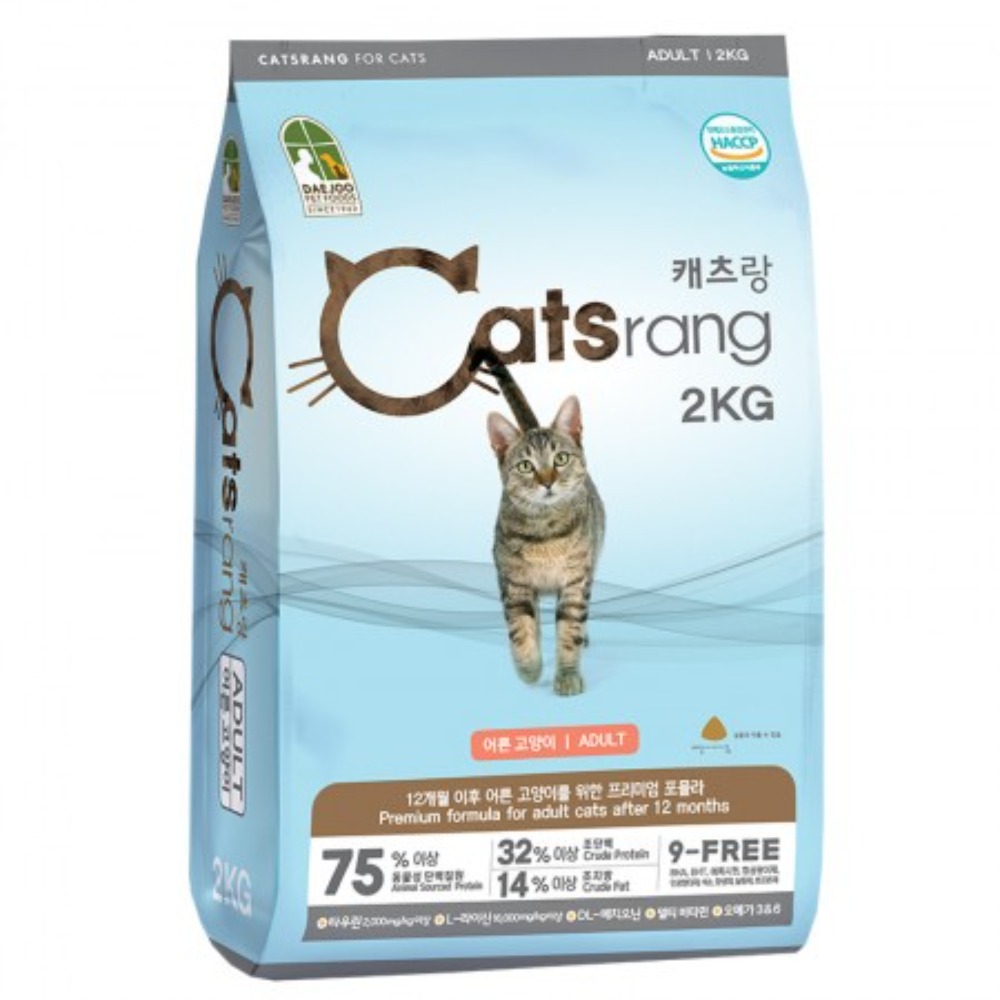 대주산업 캐츠랑 고양이 어덜트 사료 2kg